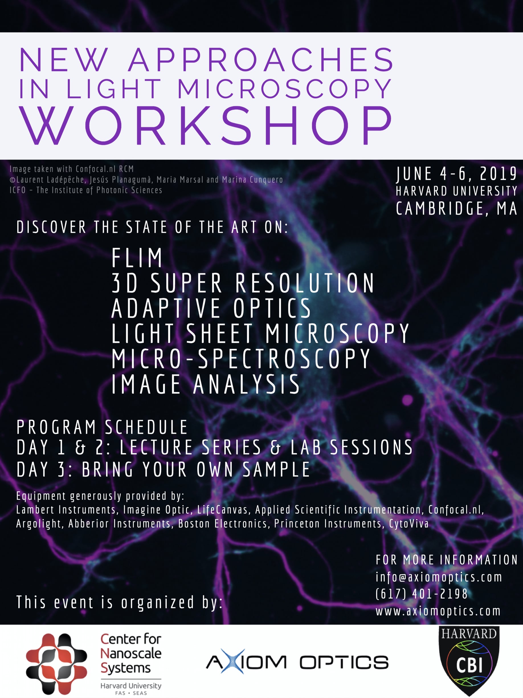 New Approaches in Light Microscopy Workshop 2019 at Harvard