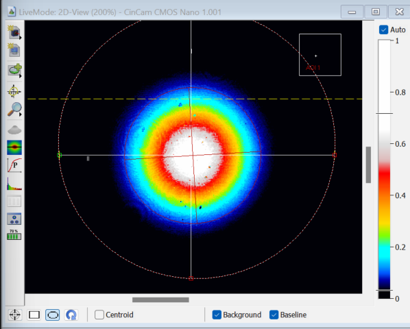 2d view of beam on rayci software 