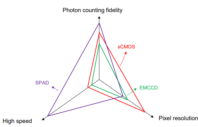 SPAD detectors offer superior photon counting fidelity at unprecedented frame rates